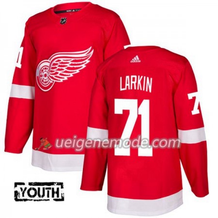 Kinder Eishockey Detroit Red Wings Trikot Dylan Larkin 71 Adidas 2017-2018 Rot Authentic